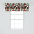 thumbnail image 2 of Ambesonne Modern Window Valance, Minimalist Design, 54" X 18", White Black Red, 2 of 3