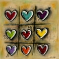 thumbnail image 2 of Mougin, Carine 26x26 White Modern Wood Framed Museum Art Print Titled - Colored Hearts II, 2 of 4