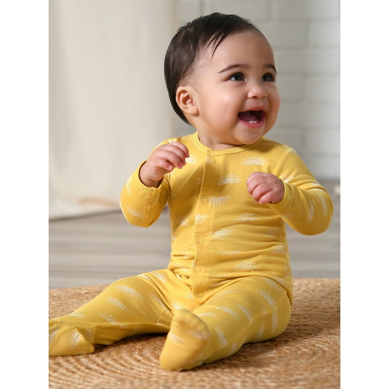 Modern Moments by Gerber Super Soft Baby Unisex Sleep n Play Footed Pajamas Sizes Preemie 6 9M Walmart