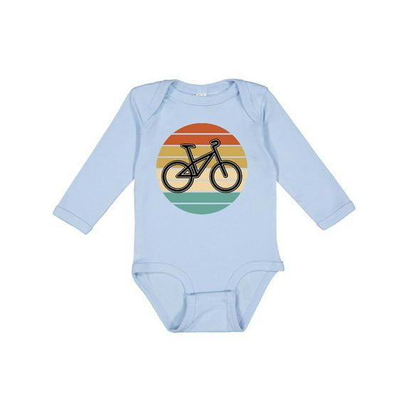 Inktastic Bicycle Vintage Cyclist Sunset Boys or Girls Long Sleeve Baby Bodysuit