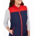 thumbnail image 3 of Charter Club Women's Colorblocked Quilted Vest Blue Size Small, 3 of 3