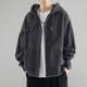 thumbnail image 4 of Sudaderas para hombre, ropa con capucha negra para hombre, sudaderas con capucha lisas con cremallera completa, novedad de otoño e invierno, de alta calidad, sencillas y sueltas, 4 of 5