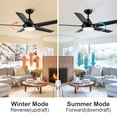 thumbnail image 4 of Wellspeed Farmhouse 48 in. Indoor Black Ceiling Fan with 5 ABS Blades and Remote Control, 4 of 10