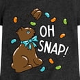 thumbnail image 3 of Instant Message - Oh Snap Chocolate Bunny - Toddler And Youth Girls Short Sleeve Graphic T-Shirt, 3 of 6