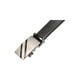 thumbnail image 3 of Cinturón de cuero con hebilla deslizante automática de níquel INSPIRE CHIC para hombre, patrón de rayas negras, 49.3 pulgadas/125 cm, 3 of 5