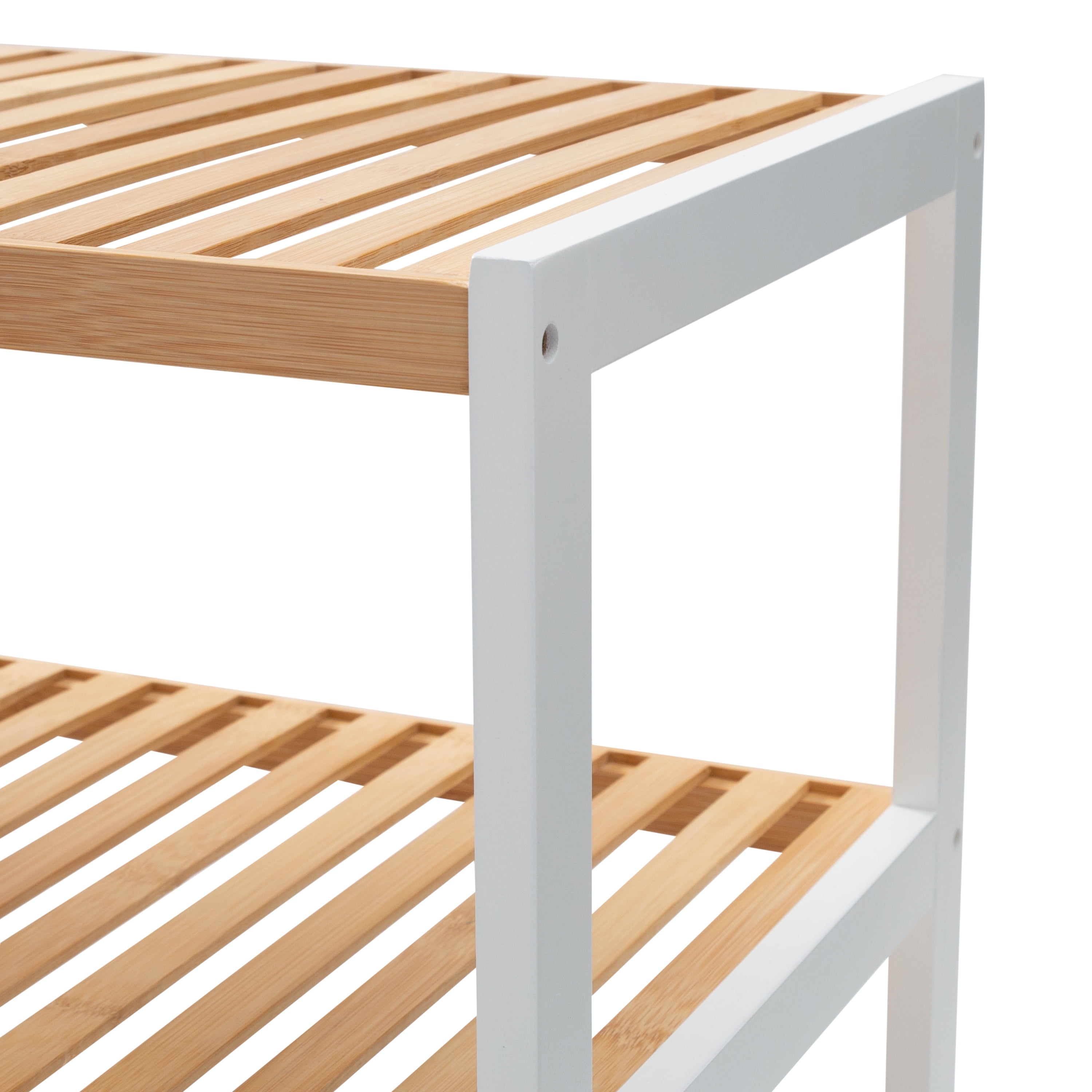 Organize It All 4 Tier Sonora Bamboo Freestanding Storage Shelf Unit