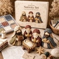 thumbnail image 5 of DIY Patchwork Nativity Scene Sewing Kit Christmas Decorations Christmas Fabric Patchwork Set, Religious Nativity Scene Sewing Set Fabric Stitching Kits for Christmas Home Decor Creative Craft Lovers, 5 of 5