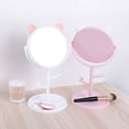 thumbnail image 2 of White Rotatable HD Makeup Mirror - Portable Tabletop Round Vanity Mirror for Students, Dorm Rooms & Home Use - Lightweight, Distortion-, Decorative Princess-Style Desktop with Premium Materials, 2 of 6