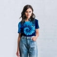 thumbnail image 5 of Dalix Yin Yang Embroidered Tie Dye Short Sleeve T-Shirt Medium Blue Tide, 5 of 5