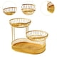 thumbnail image 5 of Soporte para cesta de frutas de 3 niveles, soporte para frutero, centro de mesa para servir L oro, 5 of 8