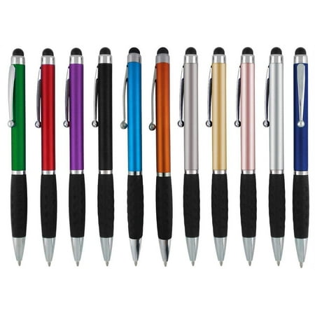 Stylus Pens -2 in1 Capactive Touch Screen with Ballpoint Writing Pen Sensitive Stylus Tip For Your iPad iPhone Samsung Galaxy & All Smart Devices -Metallic Barrel - Assorted Colors Comfy Grips,24 Pack