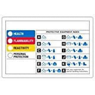 HFRPE Protective Equipment Index Labels, 6 x 4 inches, Paper, Pack of 100