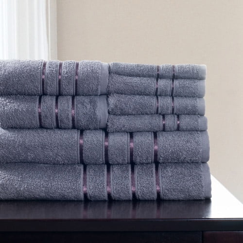 8-Piece 100% Cotton Plush Bath Towel Set by Somerset Home