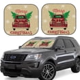 thumbnail image 6 of Kdxio Christmas Vintage Red Truck Print 2-Piece Sun Shade Front Windshield - Foldable Car Front Window Sunshades For Most Sedans Suv Truck, 6 of 6