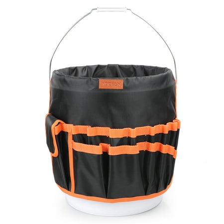 

YOOFAN Bucket Tool Organizer 5 Gallon - Garden Bucket Caddy with 30 Pockets Bucket Buddy Bucket Tool Bag