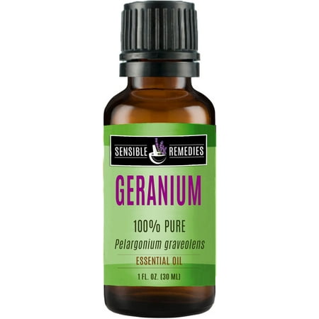Sensible Remedies Geranium 100% Therapeutic Grade Essential Oil, 30 mL (1 fl
