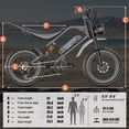 thumbnail image 6 of ASKGO GT50 Electric Bike for Adult,2500W Peak 65Miles Electric Mountain Bike,48V 25AH Off-road E Bike,37MPH Electric Motorcycle,20*4" Fat Tire,LED Headlights & Brake lights,Snow/Beach UL2849, 6 of 13