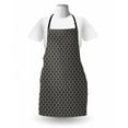 thumbnail image 3 of Lattice Apron, Vertical Borders with Short Lines and Triangle Arrow Chevron Shapes, Unisex Kitchen Bib with Adjustable Neck for Cooking Gardening, Adult Size, Charcoal Grey Eggshell, by Ambesonne, 3 of 4