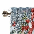 thumbnail image 5 of Christmas Snowman Kitchen Curtains and Valances Set, Farmhouse Xmas Snowflake Tree Rod Pocket Window Valance 18 Inch Window Curtain Panels for Living Room Bedroom Laundry, 27.5x36in, 3 Pieces, 5 of 7