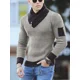 thumbnail image 2 of Suéter de cuello alto de lana de estilo vintage informal para hombre, moda coreana, otoño e invierno, 2024, cálido, de algodón, 2 of 5