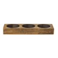 thumbnail image 1 of HomeRoots 416267 Distressed Maple Stain 3 Hole Cheese Mold Candle Holder, Pecan, 1 of 2
