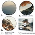 thumbnail image 3 of Designart "Tranquil Lake Tree" Lakes Lakehouse Floater Framed Canvas Art Print, 3 of 5