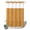 Honey Amber,, variant on No Hook Shower Curtain, Sage Green Shower Curtains for Bathroom with See Through Top Window, Farmhouse Vintage Shabby Wooden Grain Waterproof & Washable Bath Curtain Small Stall 36"x78"