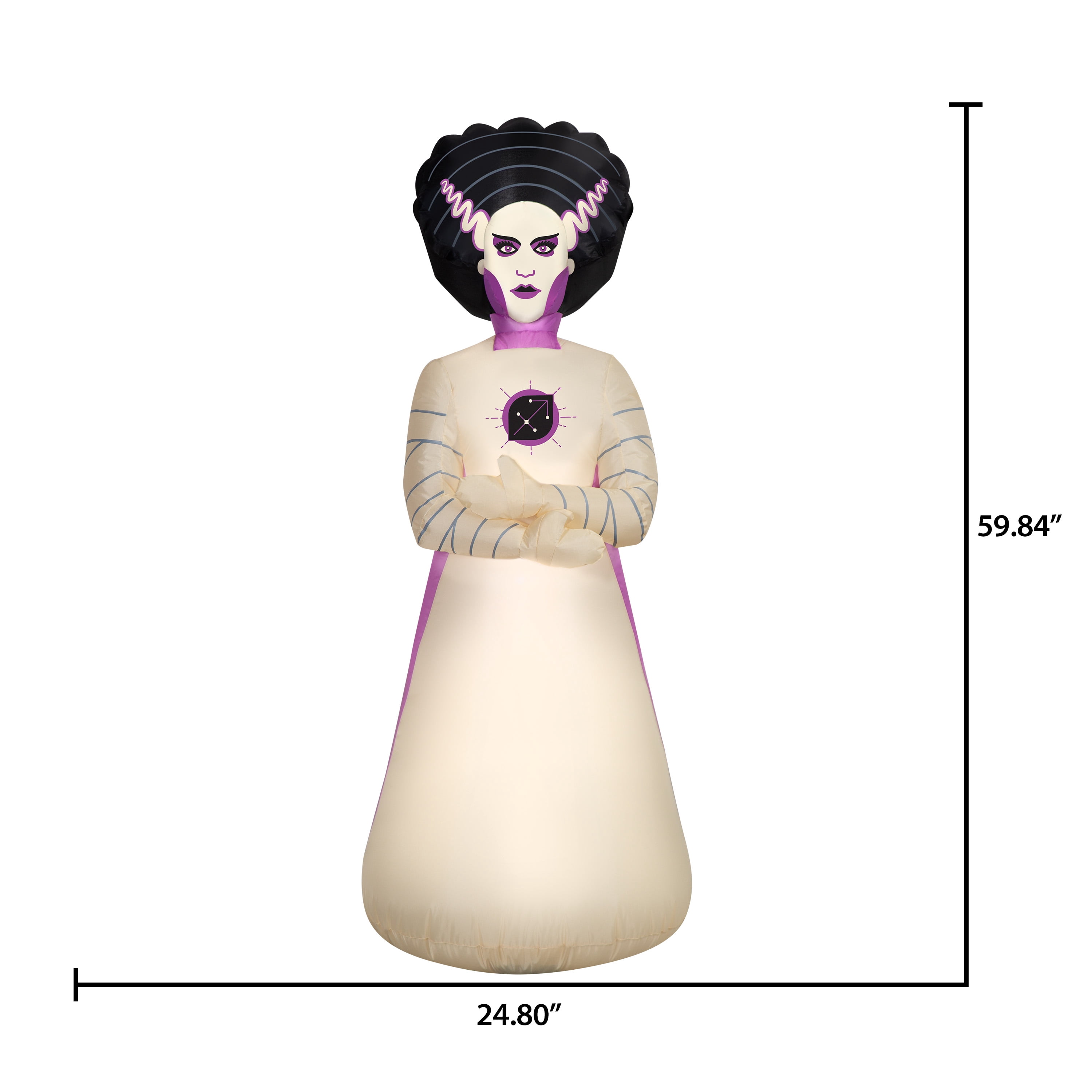Airblown Halloween Light Bride of Frankenstein Universal Monsters Dark Zodiac Universal 5 ft