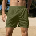 thumbnail image 2 of THDHVS Gym Shorts Men,Mens Athletic Shorts,Elastic Waist Drawstring Workout Running Jogging Beach Sweat Shorts with Pockets Army Green L, 2 of 7