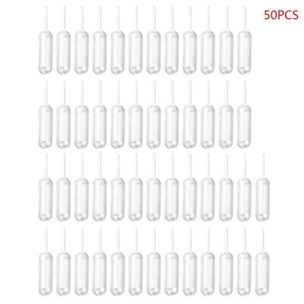 50pcs 4ml Plastic Squeeze Transfer Pipette Dropper Disposable Pipettes for Cupcake Ice Cream