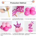 thumbnail image 4 of Globos con números gigantes de 32 pulgadas, decoración de globos con números de helio para fiestas, cumpleaños (número rosa 2), 4 of 5