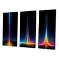 thumbnail image 3 of Designart "Ascension into Singularity Consciousness II" Abstract Shapes Wall Art Set Of 3 - Transitional Blue Canvas Set For Living Room Decor, 3 of 6