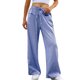 thumbnail image 1 of Pantalones de Mujer Pantalones Casuales Cordón de Cintura Larga con Bolsillo, Poliéster Todas las Estaciones de Ocio, 1 of 7