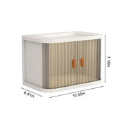 Desktop Storage Boxes 2025 Summer Storage Bins With Lids, Stackable Collapsible Storage Box,Toy Storage,Storage Cabinet With Door,Plastic Bin Box For Organization,containers For Organizing,