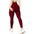 thumbnail image 1 of Gymfrog Leggings de levantamiento de glúteos con bolsillos, pantalones cargo de entrenamiento de cintura alta sin costuras para mujer, 1 of 4