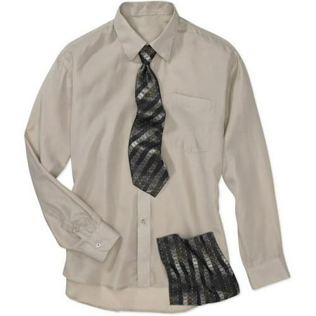 Big Men's Shirt, Tie and Handkerchief Box Set, Size 2 XL