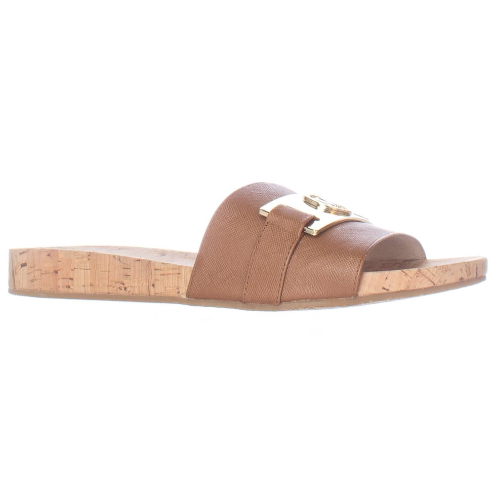 Michael Kors Womens MICHAEL Michael Kors Warren Cork Slide Sandals