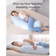 thumbnail image 4 of Pregnancy Pillows for Side Sleeping, J Shaped Maternity Body Pillow for Pregnancy, Soft Pregnancy Pillow for Head Neck Belly Support, Blue, 4 of 16