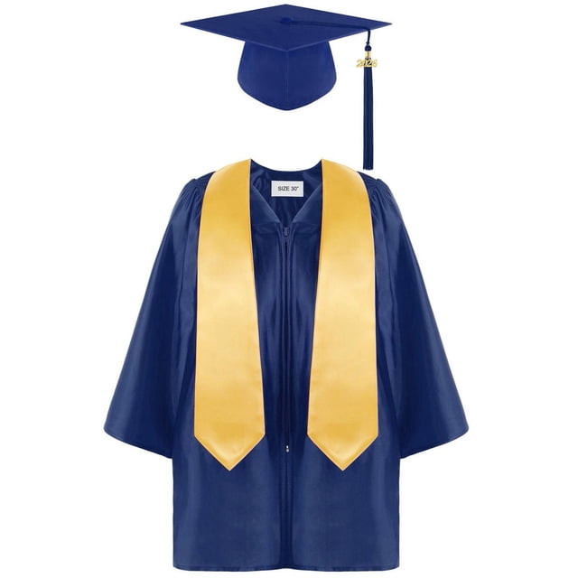 2026 Preschool Graduation Gown, Cap Set with Tassel, Ceremony Attire, Formal Wear for Teenager