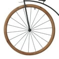 thumbnail image 4 of DecMode Brown Metal Penny Farthing Bike Wall Decor with Wood Wheels, 4 of 7