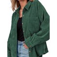 thumbnail image 3 of Fantaslook Women Corduroy Shirts Shacket Jacket Casual Long Sleeve Button Down Blouses Tops, 3 of 8