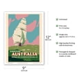 thumbnail image 2 of Discover Australia - Sydney Festival Fortnight Celebration - Sailing Ship - Vintage Travel Poster by John Vickery c.1934 - Master Art Print (Unframed) 9in x 12in, 2 of 4