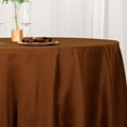 thumbnail image 2 of Efavormart Round Tablecloth, 108 Inch Stain & Wrinkle Resistant Washable Table Cloth, Decorative Polyester Fabric Table Cover for Banquet, Wedding, Dining- Brown, 2 of 10