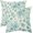Teal, variant on Sage Green Floral Pillow Covers 18x18 Set of 2 Spring Flower Vintage Chinoiserie Cream Decorative Throw Pillows Outdoor Country Farmhouse Pillowcases Square Cushion Case Decor for Home Sofa Couch Bed