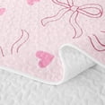 thumbnail image 5 of Homewish Girls Pink Twin Quilt Set,Bowknot Hearts Twin Coverlet Set,2pcs, 5 of 7