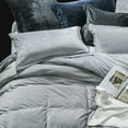 thumbnail image 5 of NTBAY 3 Piece Velvet King Duvet Cover Set with Zipper Closure and Corner Tie, Ultra Soft and Luxury Comforter Cover Set, 90"x104", Light Gray, 5 of 5