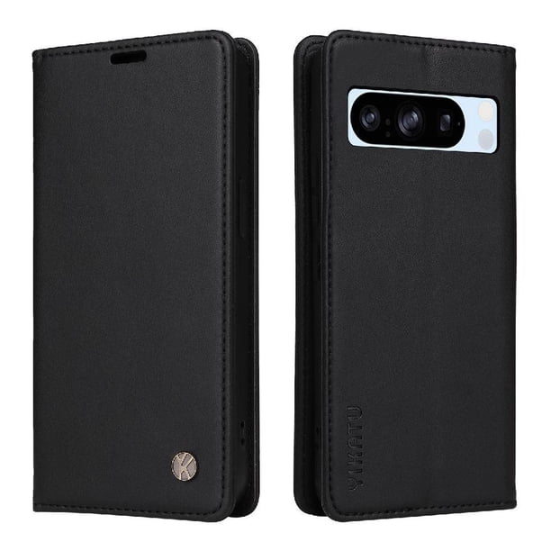 Funda para Google Pixel 8 Pro Estuche de Cuero PU Tipo Cartera con Ranuras para Tarjetas y Cierre Magnético