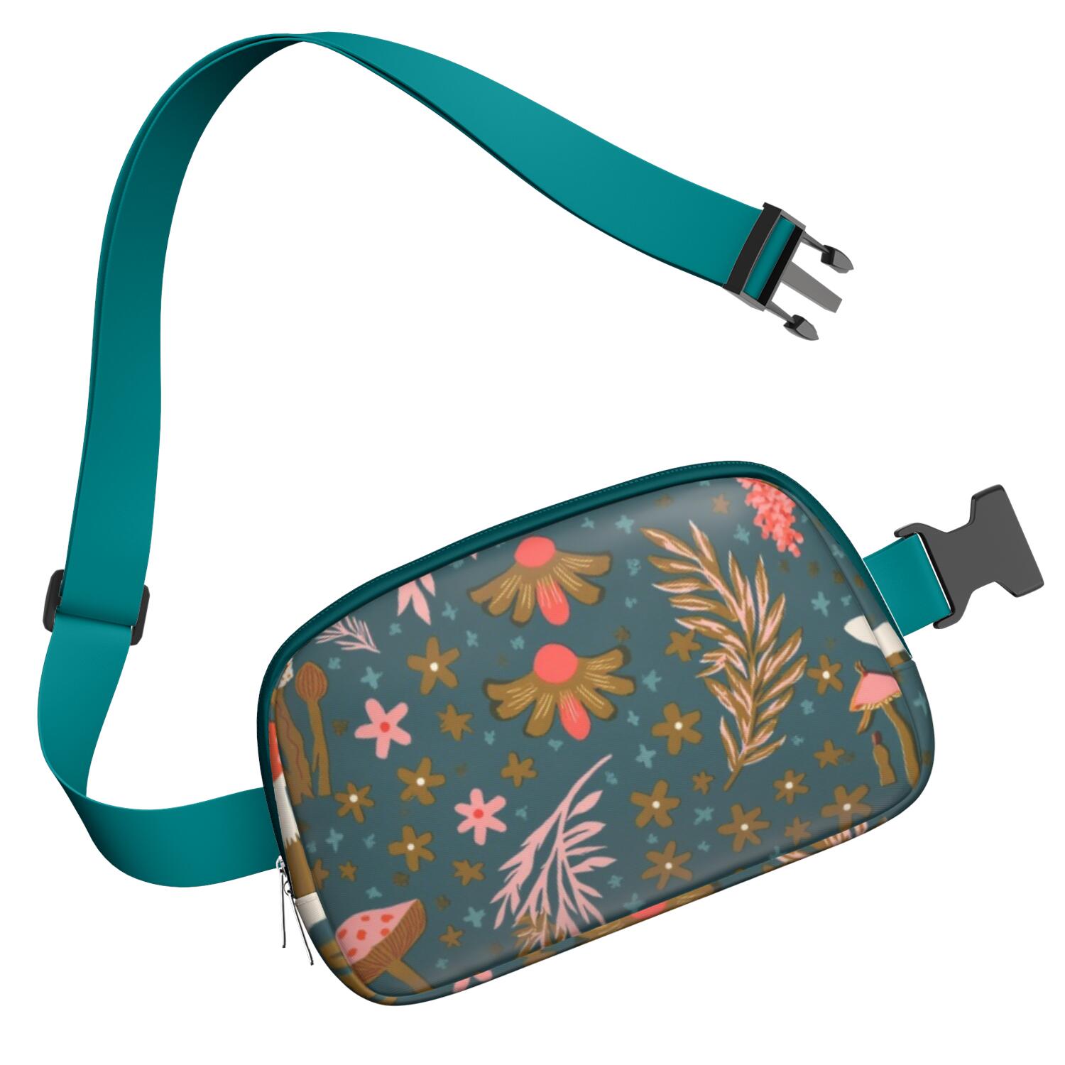 Waist Packs Bag Mushroom Waist Bag Running Belt Bag for Jogging for Women Casual Waist Packs with Adjustable Strap Waterproof Belt Bag for Daily Leisure Music Festival/Event