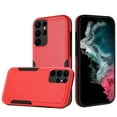 thumbnail image 2 of For Samsung Galaxy S23 Ultra Heavy Duty Shockproof Dual Layer Drop Protection Tough Hybrid Rugged Rubber Armor Cover ,Xpm Phone Case [ Red ], 2 of 9
