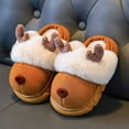 thumbnail image 6 of FUZHIQ Toddler Slippers,Unisex Christmas Slippers Santa Claus Slippers Cute Plush Kids Anti Slip House Loafers for Boy Girl, 6 of 7